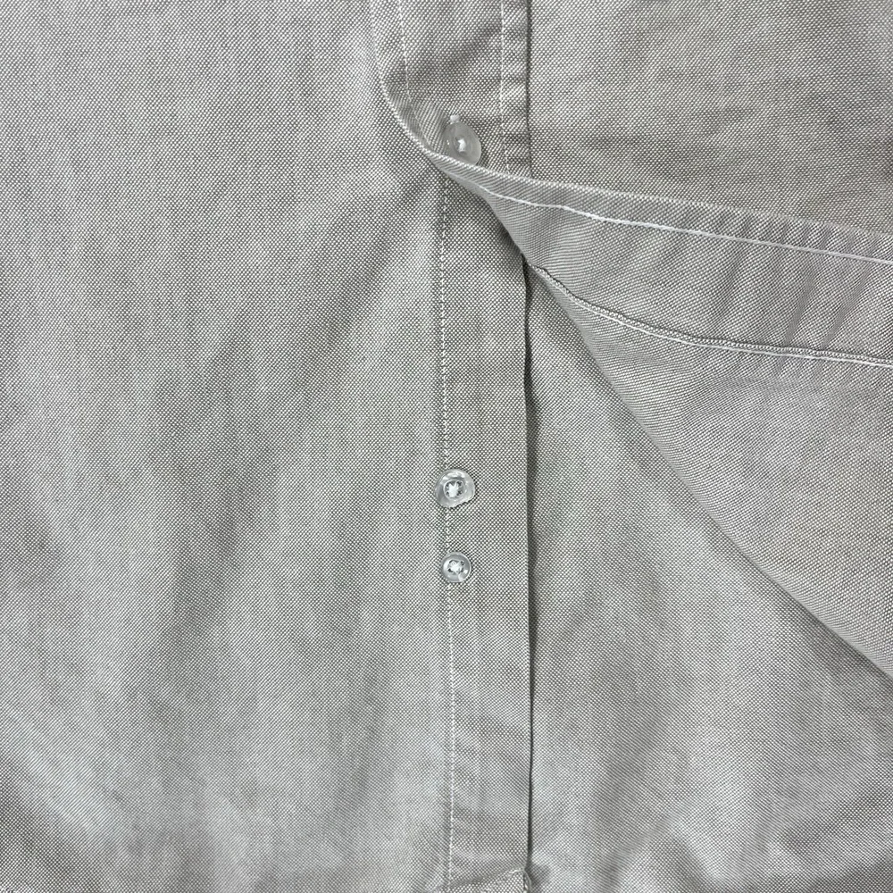 Vintage LL Bean Oxford Shirt Mens 17-36 Beige Solid Long Sleeve Made in USA - Picture 5 of 12